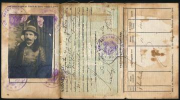 1935 Putnok, fényképes vadászjegy P. Osváth Pál kisbirtokos részére, viseltes, foltos