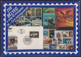 250 db bélyeg a világ 50 országából bontatlan csomag