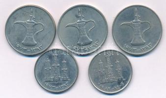 Egyesült Arab Emirátusok 1973. 1D Cu-Ni (3x) + 50f Cu-Ni + 1982. 50f Cu-Ni T:AU-XF
United Arab Emir...