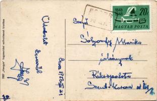 1950 Ecser, Tanító lak és iskola. Hangya kiadása (fl)