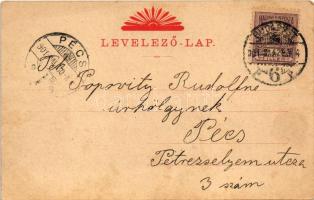 1901 Budapest VIII. Kálvin tér, templom, szökőkút. Kohn Sándor kiadása (kis szakadás / small tear)