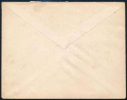 1919 Pécs helyi cenzúrázott, ajánlott levél 7 db Baranya I. bélyeggel / Registered censored local co...