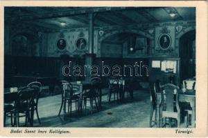 Budapest XI. Budai Szent Imre Kollégium, társalgó, belső. Fehérvári út 17. (ma Bartók Béla út 17-19.) (EK)