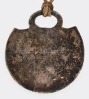 Ezüst (Ag) ethno medál, jelzett, 4x4 cm, 925 ezrelékes ezüst, 12,5g