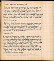 314-es Czuczor Gergely Cserkészcsapat Zrínyi-raj Gönczöl-örs kézzel írt cserkészpróbák anyaga