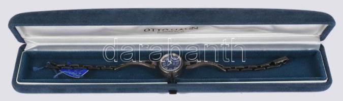 Descartes ezüst (Ag) női karóra, 835 ezrelékes ezüst, 17 köves, mechanikus, működik, tokjában, 15x20...