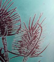 Nagy méretű virágos üveg váza. Anyagában színezett, mintás, hibátlan. 31 cm, párdarabja is megtalálh...