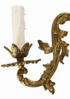 Neobarokk bronz kétágú falikonzol pár, 29x35 cm