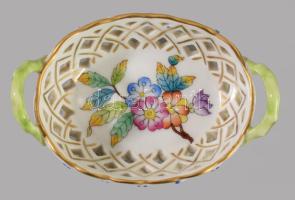 Herendi gyűrűtartó edény inda fülekkel, jelzett, hibátlan, 9x6 cm