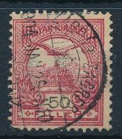 1900 Turul 50f b. számvízjelállással (13.000) / number in the watermark, position: b