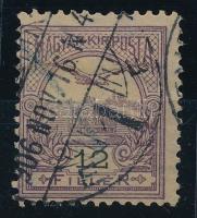 1900 Turul 12f c. számvízjelállással (17.000) / number in the watermark, position: c