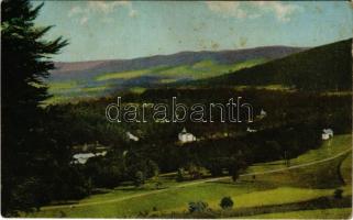Szovátafürdő, Sovata-bai; Medvetó kelet felől. Kiadja Borbely Gyula / Lacul Ursul din spre ost / Bärenteich / lake, villa (EB)