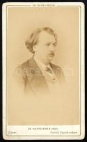 cca 1870 Gustav Doré (1832-1883) francia festő, keményhátú fotó Charles Reutlinger műterméből, 10,5×6,5 cm