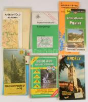 10 db vegyes turistatérkép: Székelyföld (Erdély), Ausztria, Szlovákia, Magas-Tátra, stb.