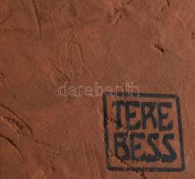 Jelzett Hold díszítéses kerámia kétfüles váza. Hibátlan, m: 34 cm