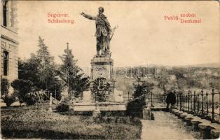 1909 Segesvár, Sighisoara; Petőfi szobor. W. Nagy kiadása / monument, statue (gyűrődések / creases)