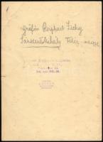 cca 1920-1930 gróf Zichy Rafaelné, szül. Pallavicini Edina őrgrófnő (1877-1964) portréja, a hátoldal...