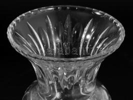 Kristály váza 3 lábon, hibátlan, m: 15 cm