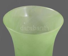 Vintage savmaratott színes kehelyváza, hibátlan, m: 22 cm