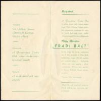 1947 ,,Fradi Bál" (FTC) meghívója, sorszámozott, eredeti, kissé viseltes borítékkal