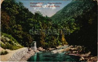 1916 Herkulesfürdő, Baile Herculane; Cserna részlet / Cserna-Partie / Cerna riverside (EB)