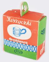 6 darabos retro fém pohártartó, eredeti dobozában