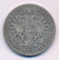Ausztria 1886. 1Fl Ag "Ferenc József" T:VF Austria 1886. 1 Florin Ag "Franz Joseph" C:VF Krause KM#2222