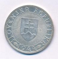 Szlovákia 1944. 10K Ag "Templom kereszttel - Pribina gróf" T:AU kis patina Slovakia 1944. 10 Korun Ag "Church with cross - Prince Pribina" C:AU small patina Krause KM#9.1