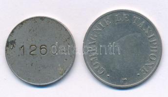 1930-1950 k. "Telefon Automata / 1260" Cu-Ni telefonérme (tantusz) (21mm) + Franciaország ...
