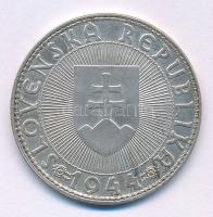 Szlovákia 1944. 10K Ag "Templom kereszttel - Pribina gróf" T:AU kis patina Slovakia 1944. 10 Korun Ag "Church with cross - Prince Pribina" C:AU small patina Krause KM#9.1