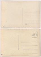 Tátra, Magas-Tátra, Vysoké Tatry - 8 db RÉGI fotós képeslap egy sorozatból: szánkóverseny, téli spor...