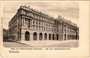 Budapest V. M. kir. földművelésügyi minisztérium. Ganz Antal 175. (EK)