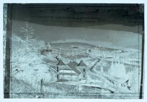 Borszék, Borsec; fürdő, villák. A képeslap eredeti negatív kliséje! / spa, villas. Original photo cliché (stereotype) of the postcard!