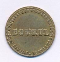 Franciaország 1900 k. "Bovril" kétoldalas sárgaréz reklámzseton. A Bovril egy 1889 óta lét...