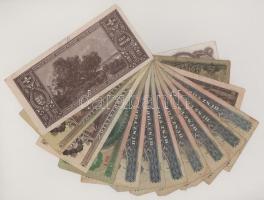 Vegyes 14db-os nagyrészt forint bankjegy tétel, közte: pengő, csehszlovák, egyiptomi és bolgár papír...