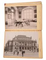 cca 1900 Prága, leporelló 20 db keményhátú fotóval, aranyozott egészvászon-borítóval, a borítón és g...
