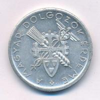 1948. "Magyar Dolgozók Érdeme / Centenáriumi Kiállítás 1848" Al emlékérem (29mm) T:XF