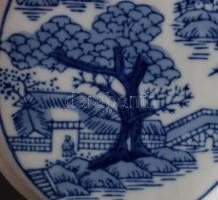 Kínai pagoda mintás váza, jelzett, hibátlan, m: 19,5 cm