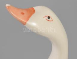 Hollóházi liba, jelzett, hibátlan, m: 21 cm