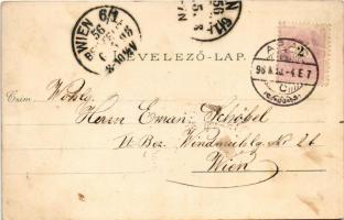 1898 Arad, Szabadság tér, piac, Színház épület délről nézve, Jószágkormányzóság palotája / square, m...