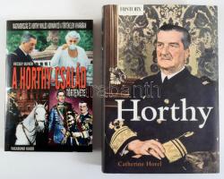 Catherine Horel: Horthy. Ford.: Ferch Magda. Bp., 2017., Kossuth. Fekete-fehér fotókkal illusztrált. Kiadói kartonált papírkötés, kiadói papír védőborítóban. + Vécsey Olivér: A Horthy-család története. Hn., 2008, Vagabund. Kiadói papírkötés.