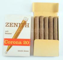 Zenith Corona 20 5 darabos szipkás szivar készlet, dobozában