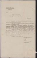 1942 Bp., Szász Lajos (1888-1946) államtitkár, később iparügyi, illetve kereskedelem- és közlekedésügyi miniszter, a Sztójay-per egyik kivégzettjének autográf aláírása kinevezésen