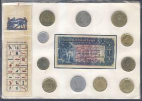 Egyiptom 11 klf pénzérme szettben, köztük egy "FAO" tétel T:vegyes