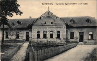 Budapest XXII. Budatétény, Nyomorék Gyermek-otthon homlokzata