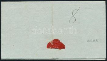 1837 Ex offo levél piros "GRAN / FRANCO" (Gudlin 250 p)