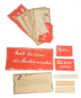 1848-hoz kapcsolódó idézetek, szövegrészletek, gépelt/kézzel rajzolt lapokon, 12x16 cm-ig