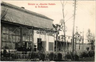 Budapest XIV. Új Ős-Budavára, Amerikai Park, Park Kávéház. Adler Berta tőzsde kiadása