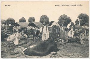 1916 Arad, Boros Béni téri vásári részlet, piac. Roth Testvérek kiadása / market (EK)
