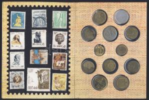 Egyiptom 1960-92. 1P,2P,5P,10P(2x),5M,10M (6x) összesen 12klf pénzérme gyűjtemény T:vegyes